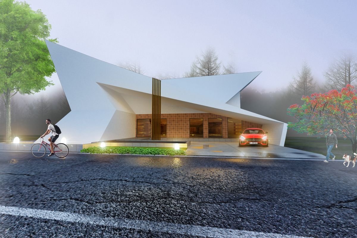 Triangular Geometric White 